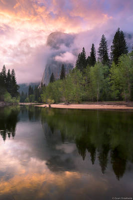 El Cap Foggy Sunset