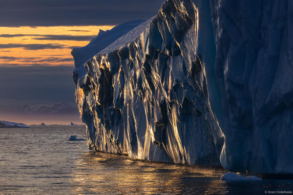 Ice Wall Sunset