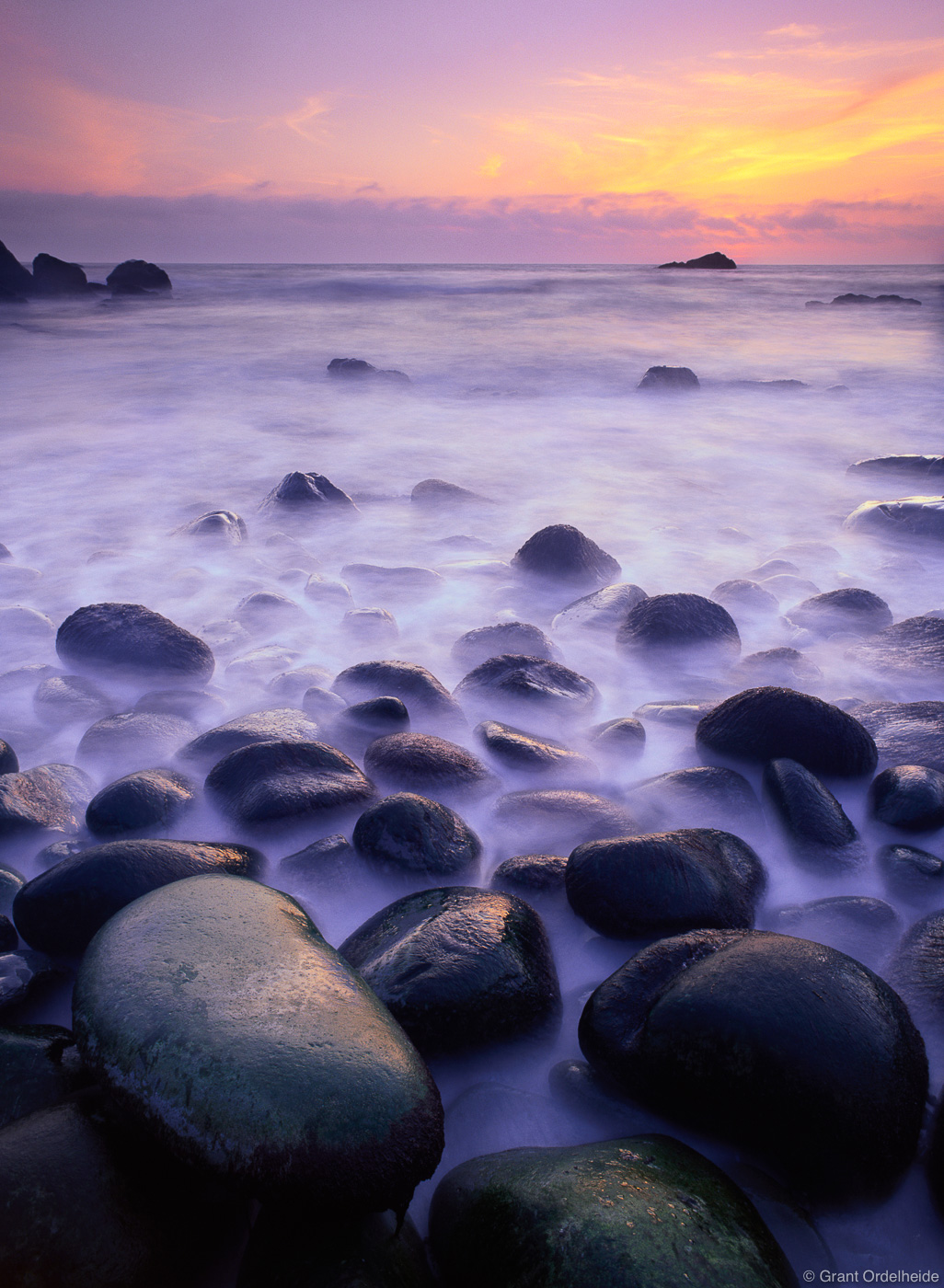 Sunset along the northern Californian coast.