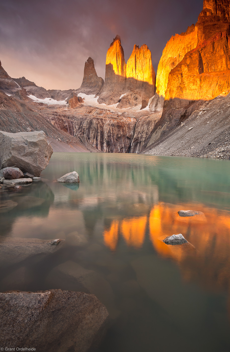 Los Torres Sunrise Torres del Paine National Park, Chile Grant