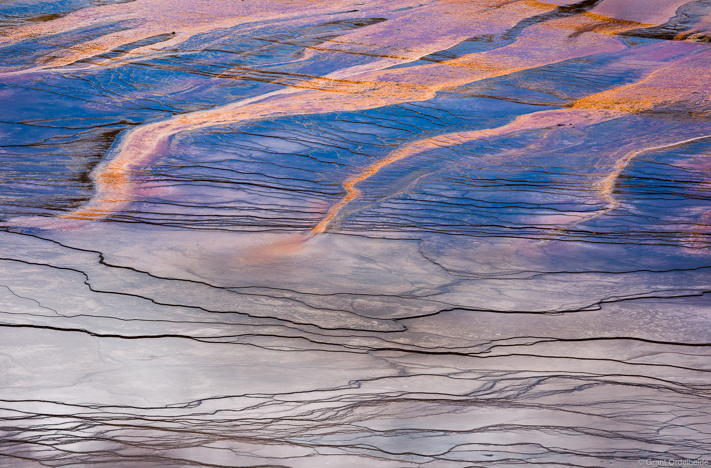Abstract patterns in the Grand Prismatic Spring.