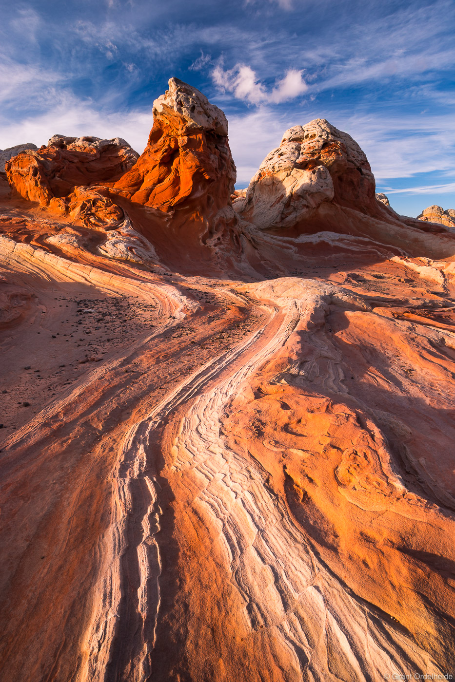 Unique sandstone structures at White Pocket in Northern Arizona.