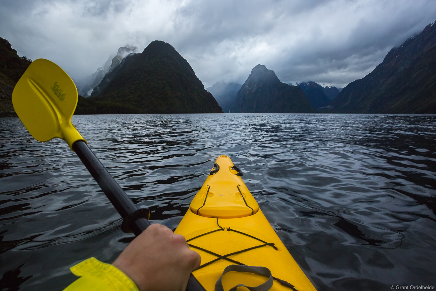 Sea Kayaking in New Zealand's iconic Milford Sound.