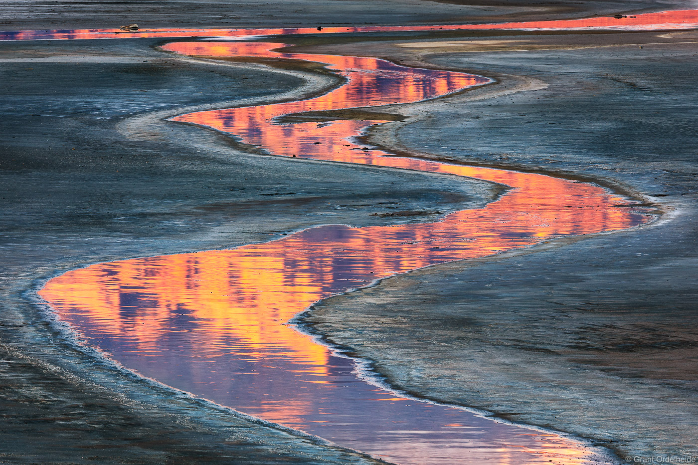 A small, seasonal creek near Salt Creek in Death Valley National Park.