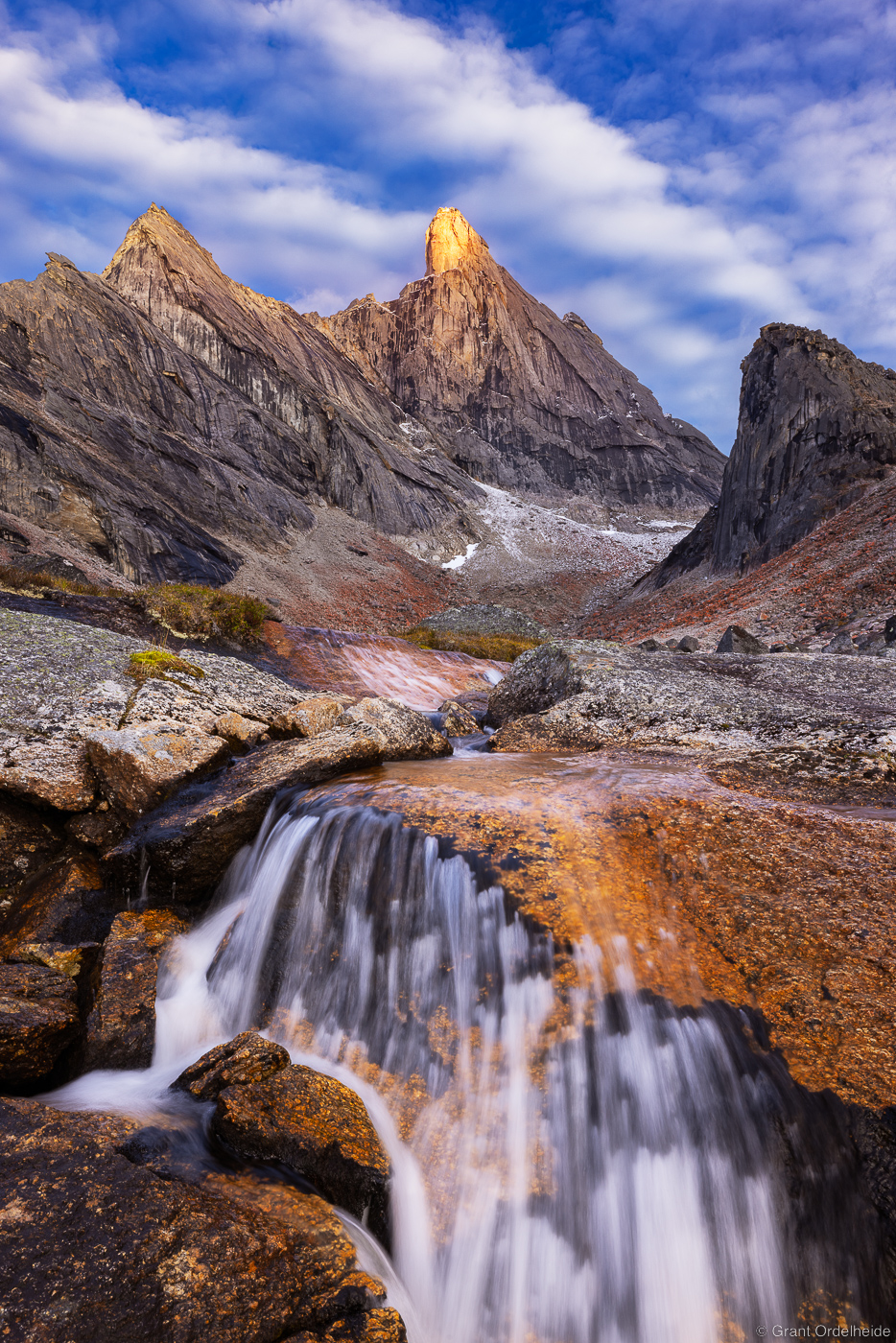 Evening on the beautiful Shot Tower, a remote peak deep in Gates of the Arctic National Park.