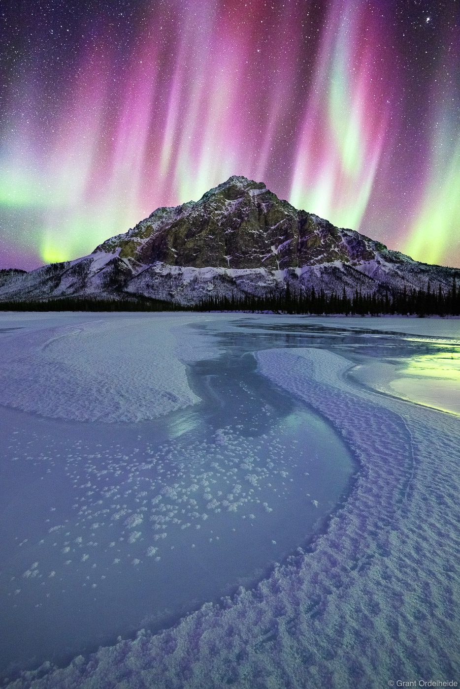 Northern lights in northern Alaska.