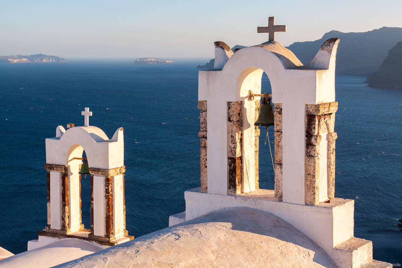 Church bells&nbsp;high above the Mediterranean Sea.