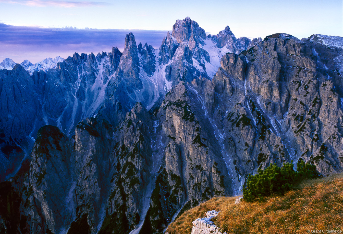 The rugged Cadini Group viewed from near the Tre Cime di Laveredo.